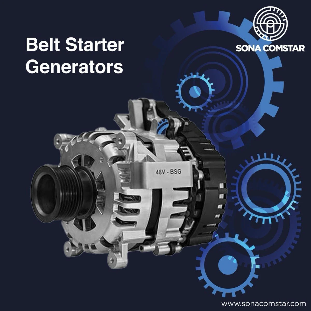 Belt Starter Generators – Sona Comstar, supplied by Ashvin Auto Parts