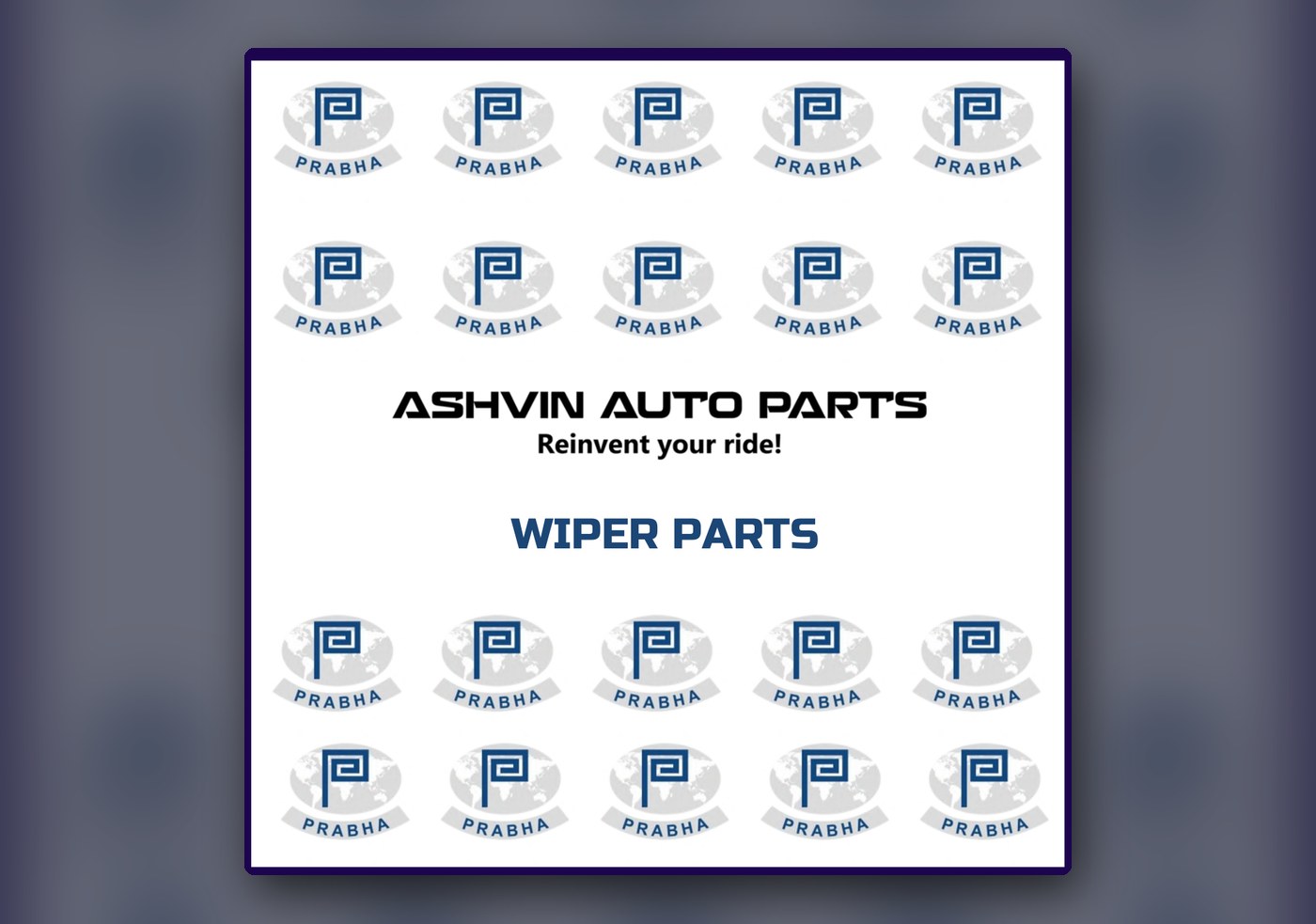 Prabha Wiper Parts Catalogue cover